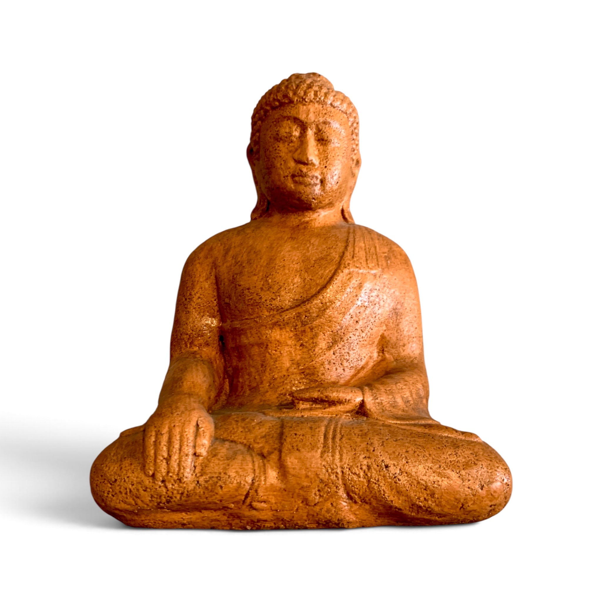 Statue - Buddha Touching Earth Volcanic Stone